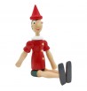 Pantin articulé Pinocchio 31cm en bois massif figurine geppeto long nez  MENTEUR  marionnette