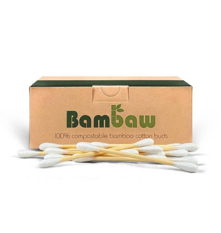 Coton-tiges 200pcs en bambou Bambaw écologique biodégradable