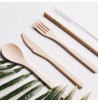 Bamboo picnic cutlery set with pouch BAMBAW