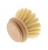 Tête brosse vaisselle large en bois de hêtre SANS MANCHE fibres tampico agave