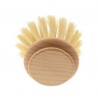 Tête brosse vaisselle large en bois de hêtre SANS MANCHE fibres tampico agave