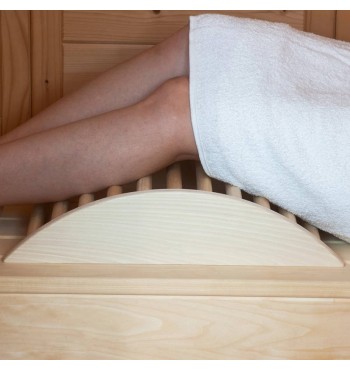 Réhausseur ergonomique de sauna en bois de tilleul massif circulation sanguine