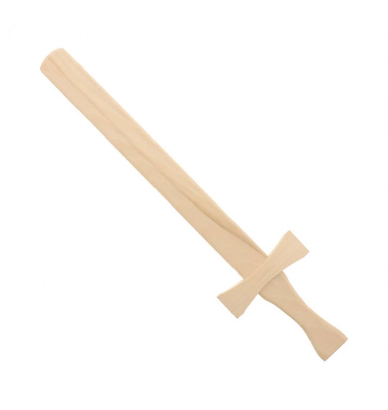 Epée de chevalier 60cm en bois de tilleul jeu de rôle