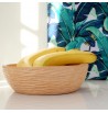 Corbeille à fruits ou saladier bois manguier massif relief lisse banane