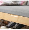 Shoe bench with bamboo storage