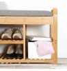 Shoe bench with bamboo storage