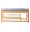 Shoe bench with bamboo storage