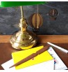 Ouvre-lettre & Coupe-papier en bois de noyer massif bicolore