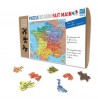 Jeu Puzzle CARTE Régions & Départements de France bois WILSON
