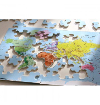 étagère de rangement pour puzzles continents