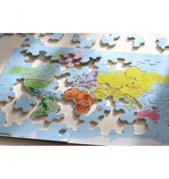 Puzzle Carte du Monde 50pcs en bois