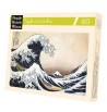 Puzzle La Vague Hokusai 80pcs en bois estampe Wilson mot fuji