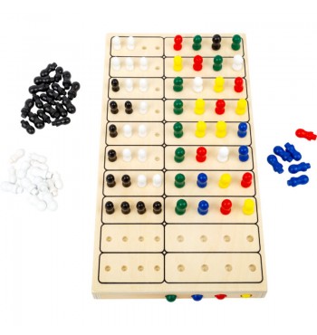 Jeu Sudoku en bois couleurs et chiffres avec cylindres à manipuler