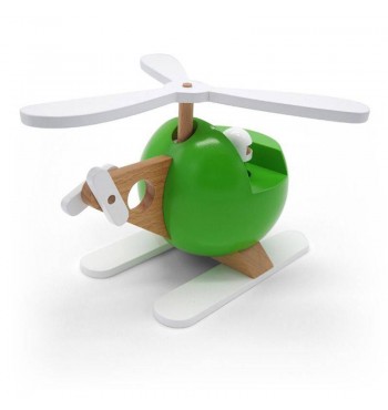 Hélicoptère électrique Green Riders en bois MASSIF VERT WODIBOW
