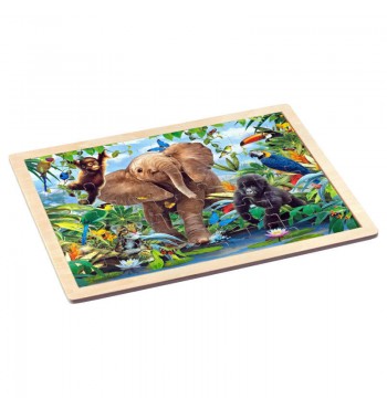 Puzzle Puzzle Cadre - Les Animaux de la Jungle