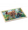 Puzzle Animaux Sauvages cadre en bois éléphant gorille perroquet toucan