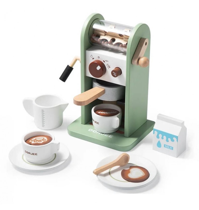Machine à café expresso avec broyeur en bois