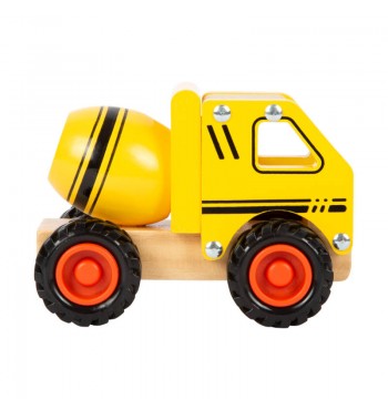 jouet camion Bétonnière avec toupie jaune en bois FSC small foot
