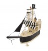 Bateau de pirates corsaires canon trésor, drapeau mat galion barque jeu rôle bois