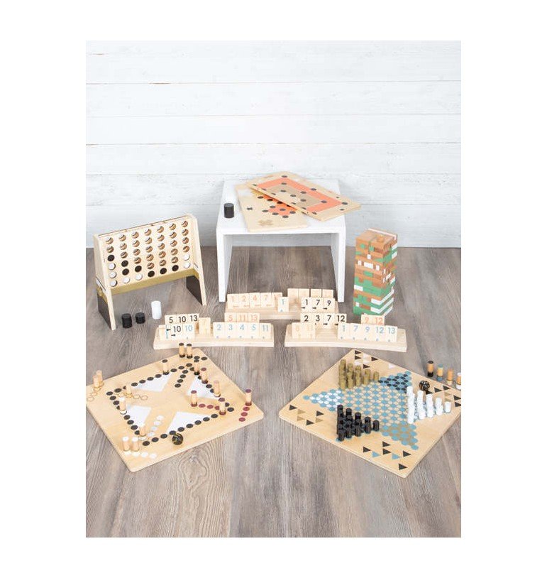 Jeu De Société Ancien – Halma Complet En Bois – Occasion