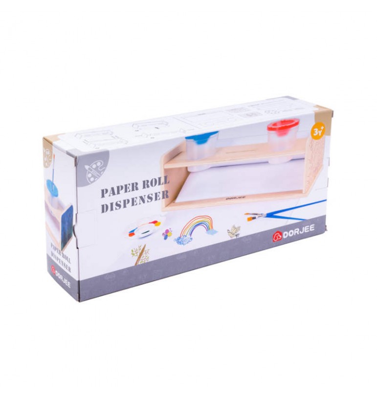 Roll drawing paper dispenser with accessories