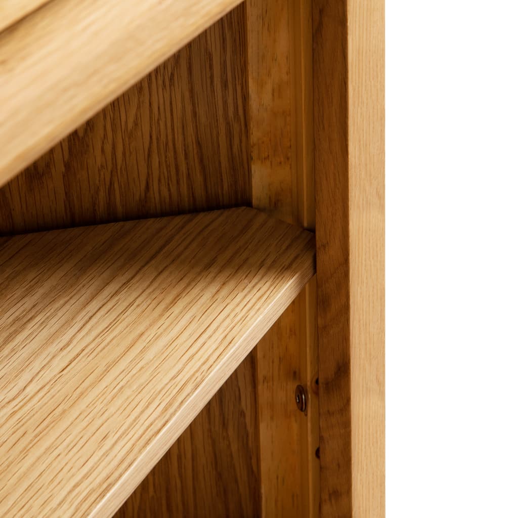 Armoire & étagère d'angle en bois de chêne