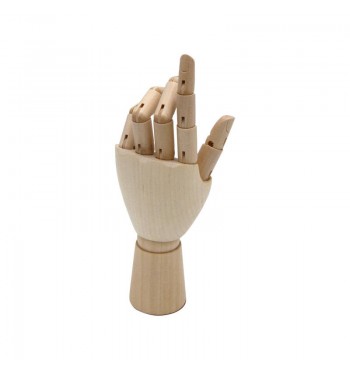 Main gauche articulée modèle dessin ART bois DOIGTS POUCE POSES