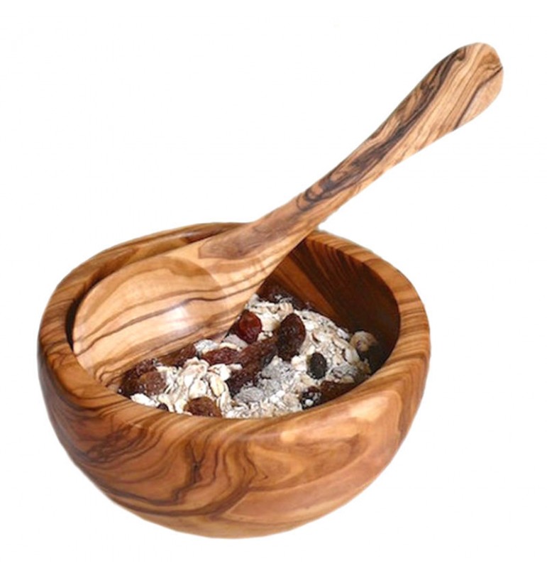 Bol à muesli en bois d'olivier 16cm