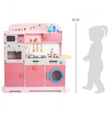 taille Jouet Cuisine Rose Gourmet fille bois small foot