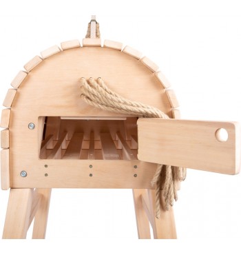 Cheval d'équitation avec coffre rangement en bois brut tiroir