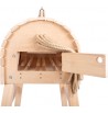 Cheval d'équitation avec coffre rangement en bois brut tiroir