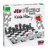 boite Jeu d'échecs Keith Haring en bois vilac chien hommes bras en l'air