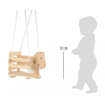 Balançoire Poney pour bébé en bois