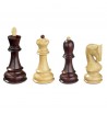 Pièces pions jeu d'échecs luxe Pierre Le Grand mallette bois rose buis philos bicolore