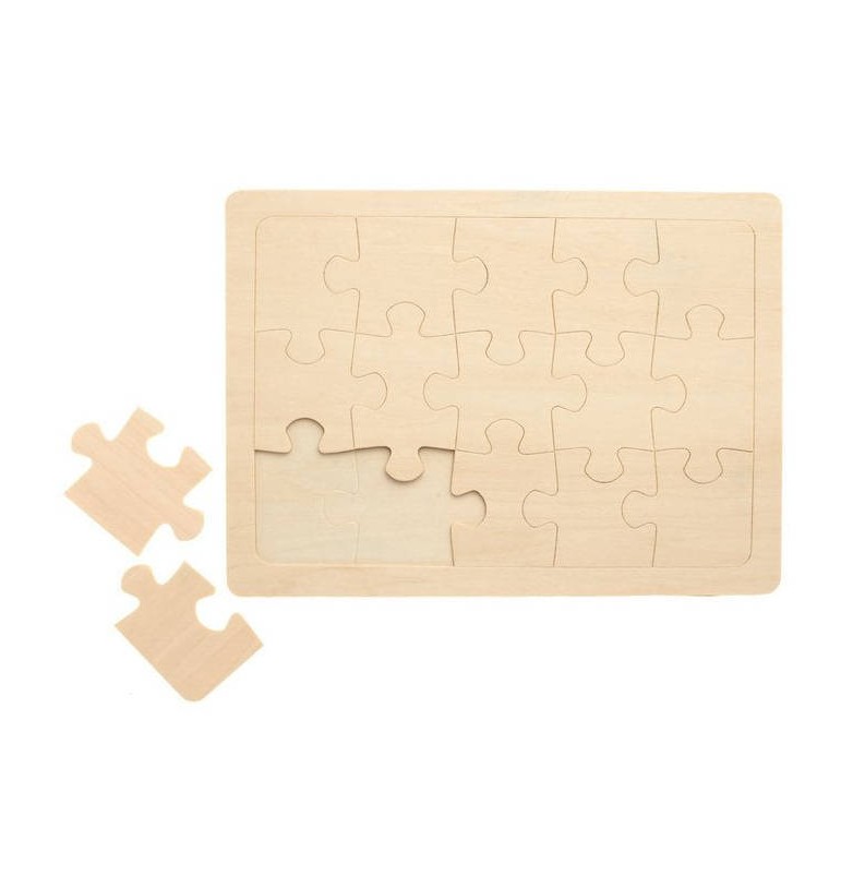 Puzzle vierge à personnaliser 15 pcs en bois GLOREX CUSTOMISATION