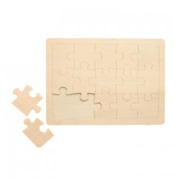 Puzzle vierge à personnaliser 15 pcs en bois GLOREX CUSTOMISATION