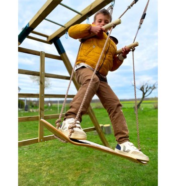 Balançoire debout Skateboard avec cordes et mousquetons
