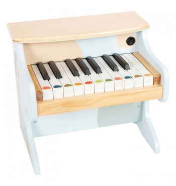 jouets Piano électronique d'apprentissage en bois bleu