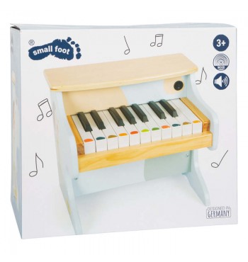 boite Piano électronique d'apprentissage en bois bleu smallfoot