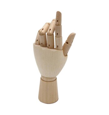 Main gauche articulée modèle dessin ART bois DOIGTS POUCE POSES
