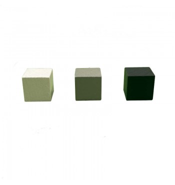 dégradé Cubes en bois blanc noir gris 16x16x16mm 10pcs