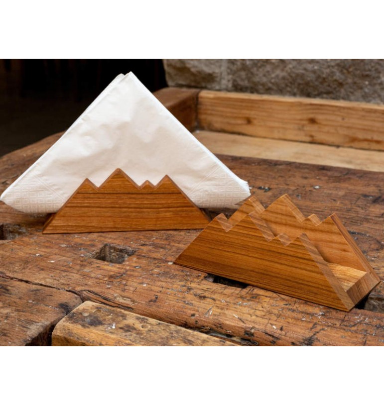 Porte-serviettes en papier Montagne BOIS meurisier huilé décoration chalet