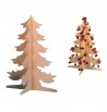 arbre Sapin de Noël 3D à décorer 50 cm en bouleau guirlande trous
