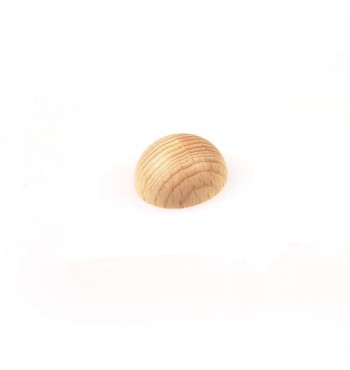 Demi-sphère 30x15mm en bois de hêtre 50pcs