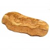 Planche à snack irrégulière en bois d'olivier massif repas