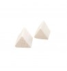 Triangles blancs en bois 10x10X10mm 10pcs jouets
