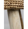 Tabouret en bois de teck et fibres de raphia