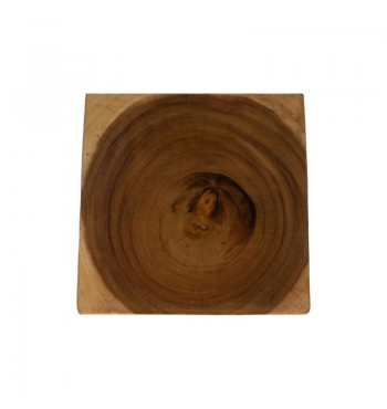 Tabouret design en bois massif de munggur SUAR TECK carré
