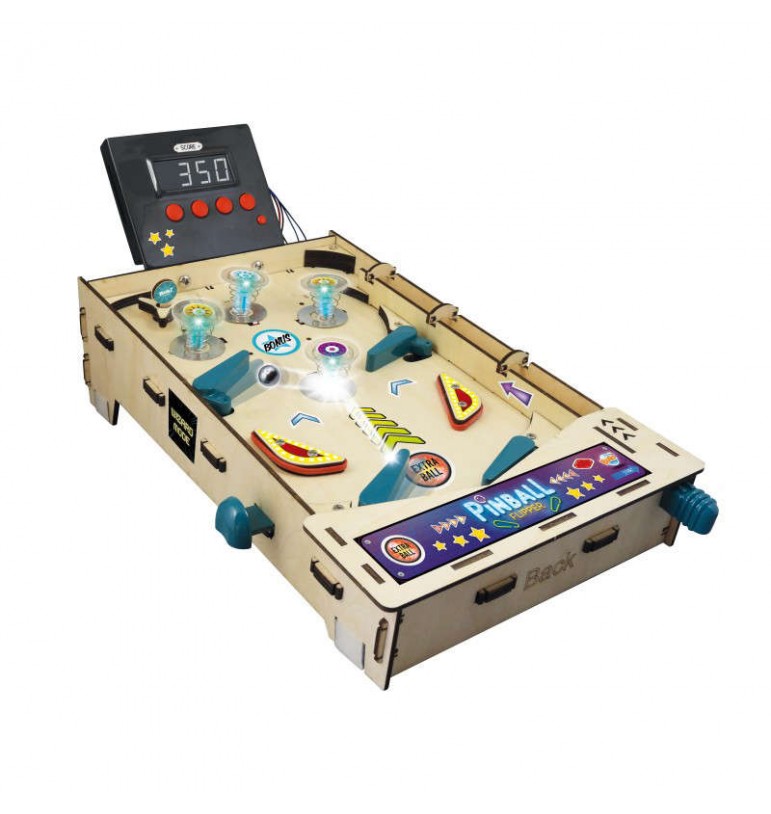 Maquette véritable Flipper à assembler électronique jeu bumper points