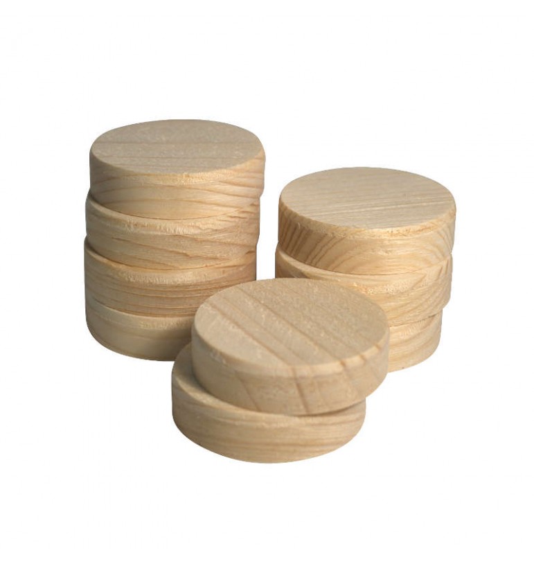 Bouchons de réparation 40mm 10pcs en pin noeuds bois jowe